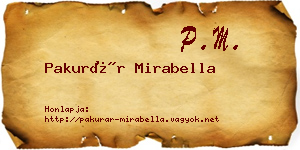Pakurár Mirabella névjegykártya
